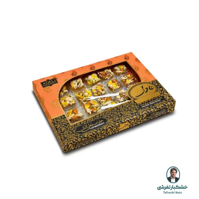 حلوا مسقطی آجیلی مقوایی نارنجی (عادلی)
